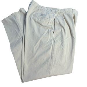 Polo Ralph Lauren Pants Men’s 35 Waist 32 Length Khaki Beige Chino Pleated Vtg